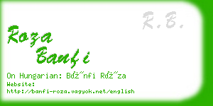 roza banfi business card